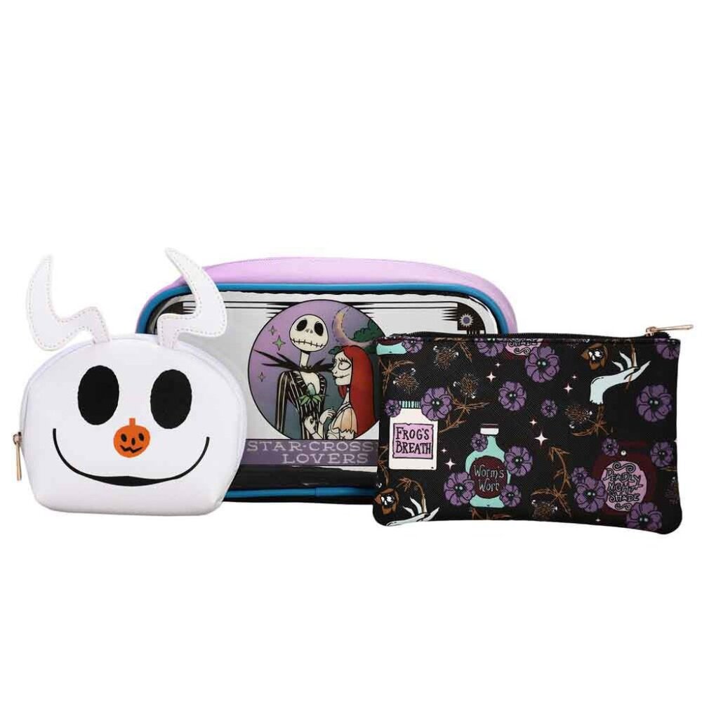 New Disney Nightmare Before Christmas Travel Toiletry Bags 3-Piece Set